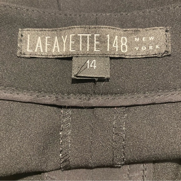 LAFAYETTE 148 Sz 14 Wool Blend  Unlined Classic Cut Trousers Pants - Picture 7 of 8